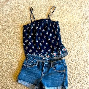 Girls shorts outfit size 12 and 13/14